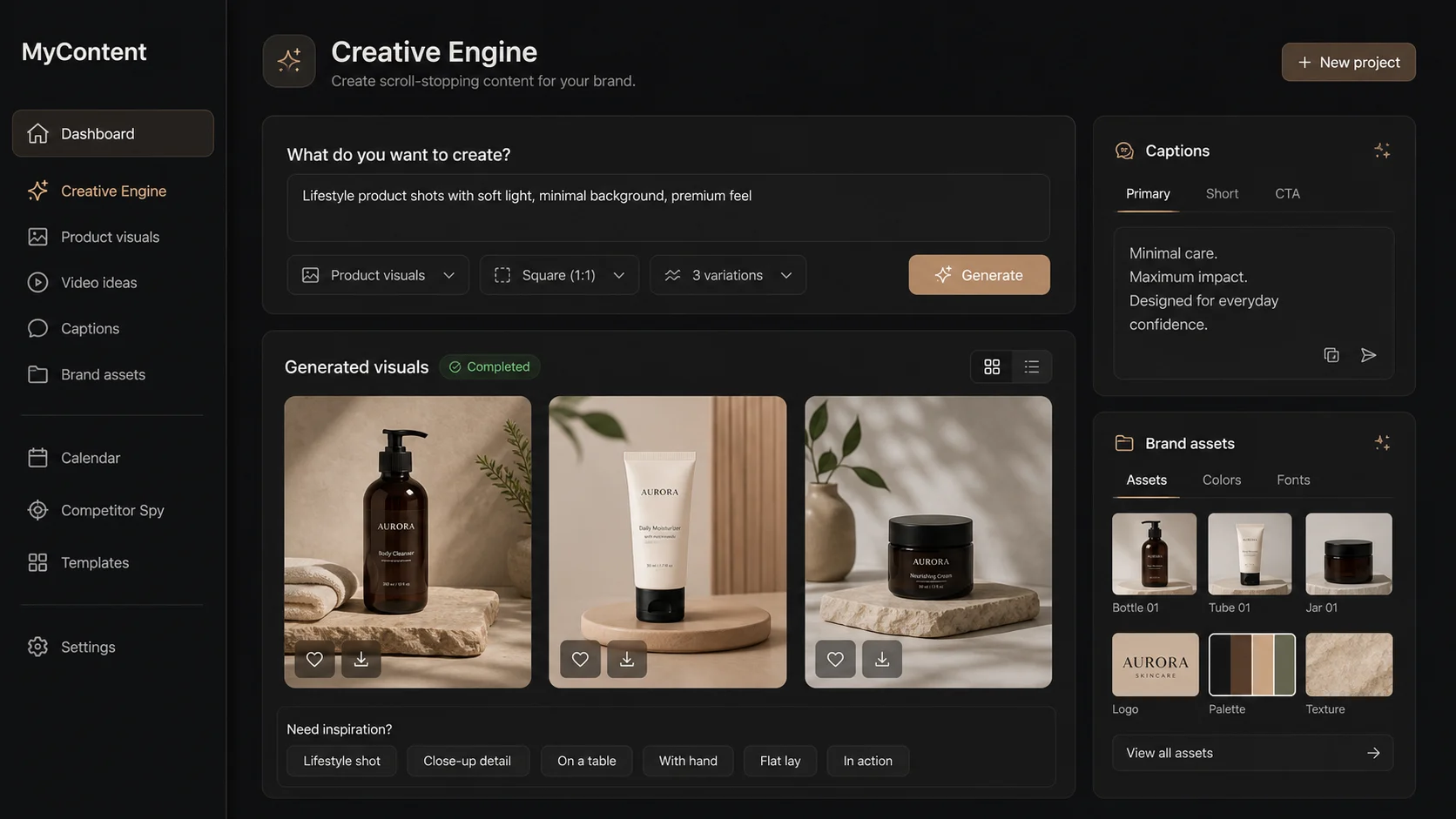 MyContent project preview